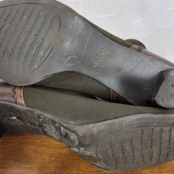 Joan David Circa 365  Women's Ankle Boots 9.5 Black Fabric & Leather Pointed Toe - Picture 8 of 8